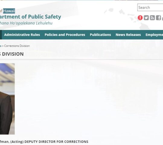 State of Hawaii Department of Public Safety