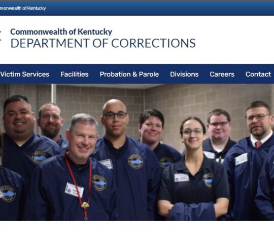 Commonwealth of Kentucky DEPARTMENT OF CORRECTIONS